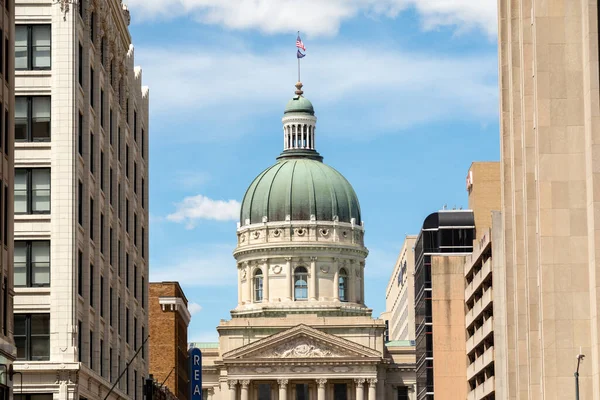 Indiana Statehouse Capitol Building Blue Sky Indiana Usa — Fotografia de Stock