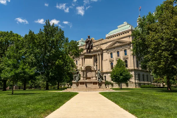 Indiana Statehouse Capitol Building Blue Sky Indiana Usa — Photo