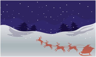 Noel Baba geceleri karda seyahat eder.