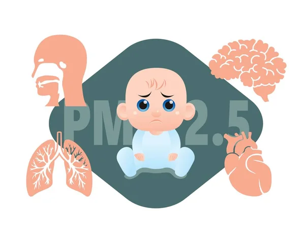 Effect People Brain Heart Lung Respiratory Tract Vector Illustration Isolated — Stock Vector