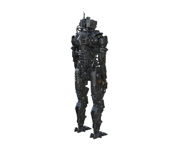 Robot! Fotoğraf kolajı ya da fotoğraf manipülasyonu için Clipart illülasyonu. 3 Boyutlu resimleme.
