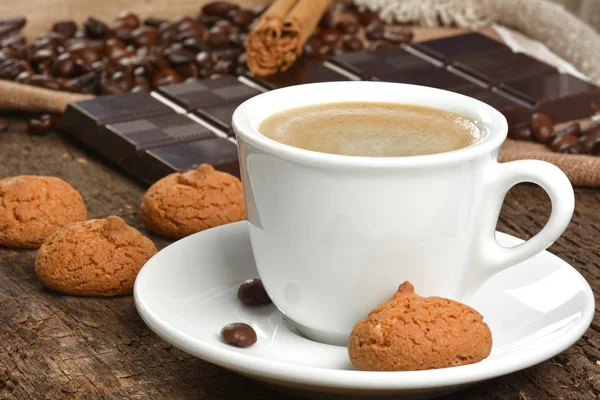 아몬드 쿠키와 커피 — 스톡 사진