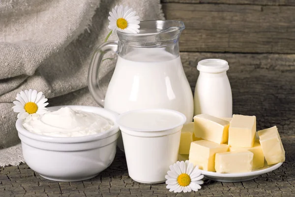 Milchprodukte aus dem ländlichen Raum — Stockfoto