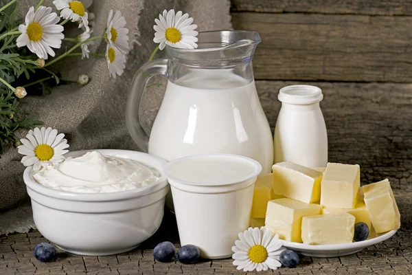 Obszarów wiejskich produktów mlecznych — Zdjęcie stockowe