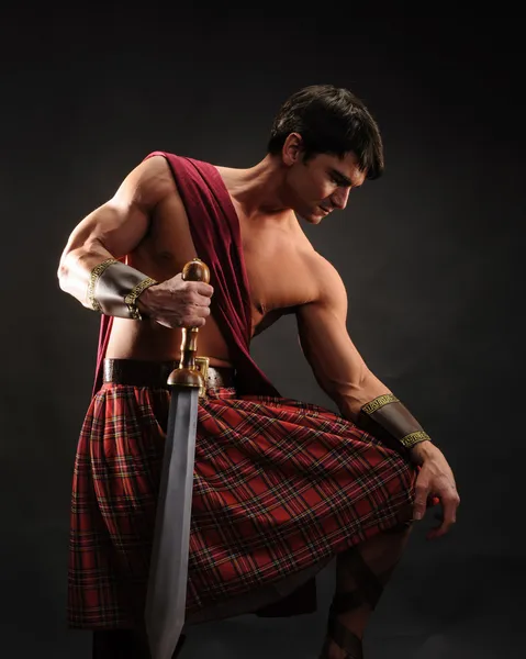 Scottish warrior — Stock Photo, Image