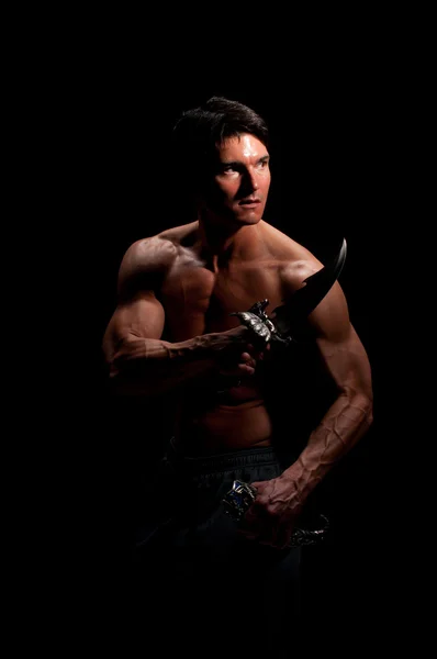 Sexy muscle man — Stock Photo, Image