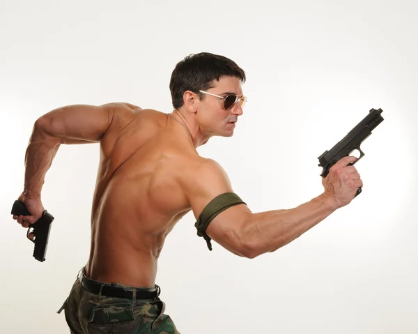 Hot military stud — Stock Photo, Image