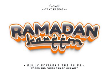 Yaklaşan Müslüman etkinliği için ramadan kareem metin efekti