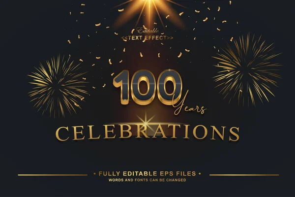 100. yıl kutlama metni efekti