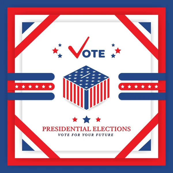 rectangle american presidential vote banner perfect for presidential elections purposes