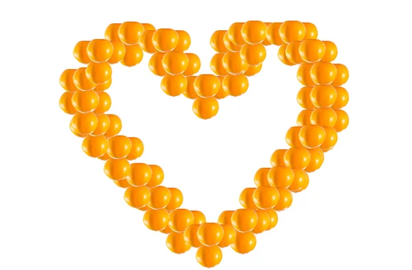 Corazón hecho de naranjas — Foto de Stock