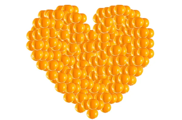 Corazón hecho de naranjas — Foto de Stock