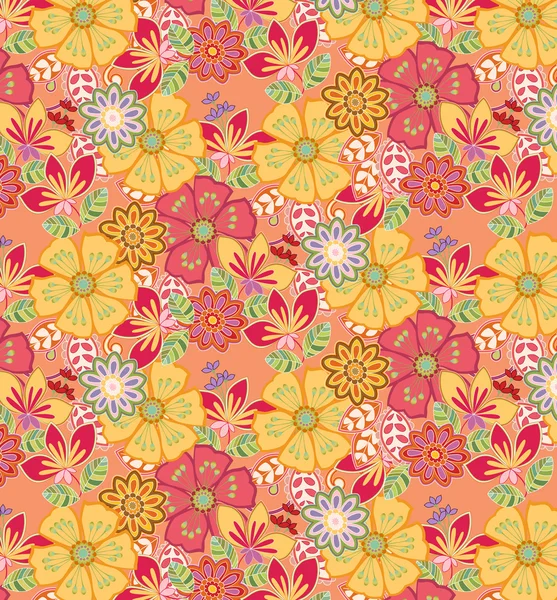 Summery floral pattern — Stock Vector