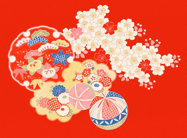 Vieux kimono japonais — Image vectorielle