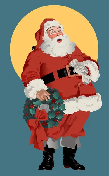 Santa Claus americano — Vector de stock