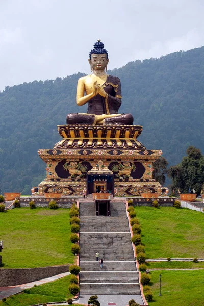 Posąg Buddy Tathagata Tsal Sikkim Park Buddy Ravangla Sikkim Maja Zdjęcie Stockowe