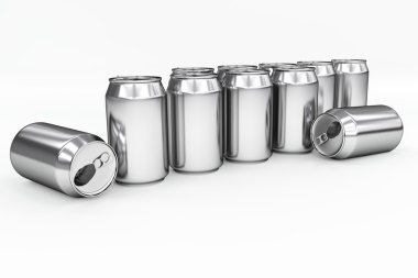 Alüminyum üzerinde beyaz izole