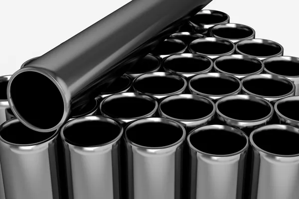 whitre zemin üzerine metal borular