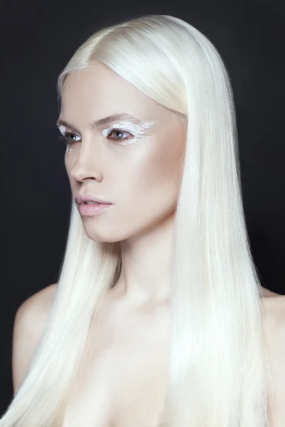 Professional model with blonde hair — Stock Photo, Image