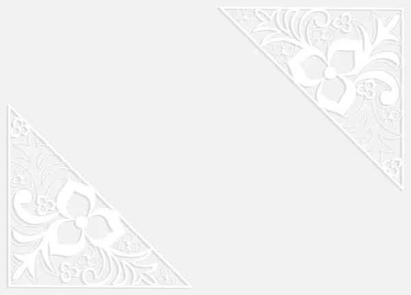 Ornamento Feito Fragmentos Estampados Individuais Figuras Brancas Fundo Cinza Abstração — Fotografia de Stock