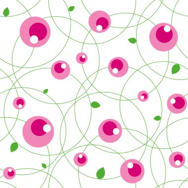 Çiçekli vektörsüz desen