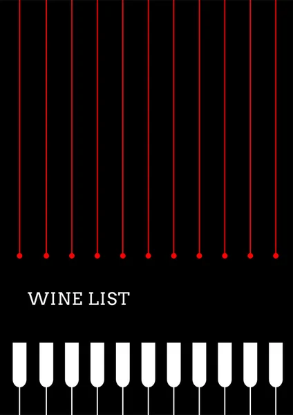 Diseñar una carta de vinos con gafas de vino — Archivo Imágenes Vectoriales