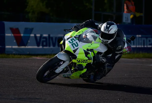 2021 Lituânia Kaunas Motogp Piloto Passeio Motociclista Canto — Fotografia de Stock