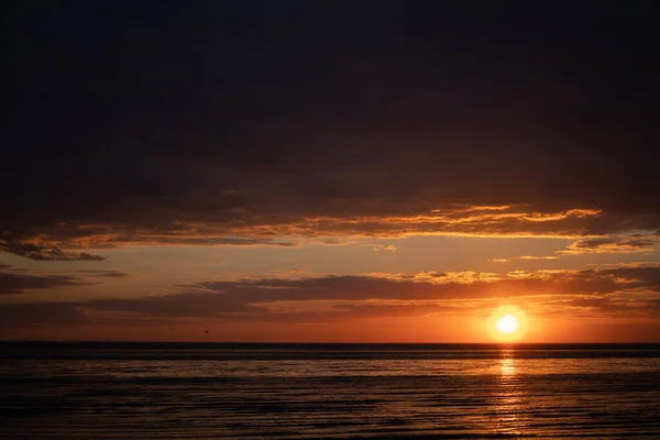 Amazing Sundown Opened Sea — Stock Photo, Image