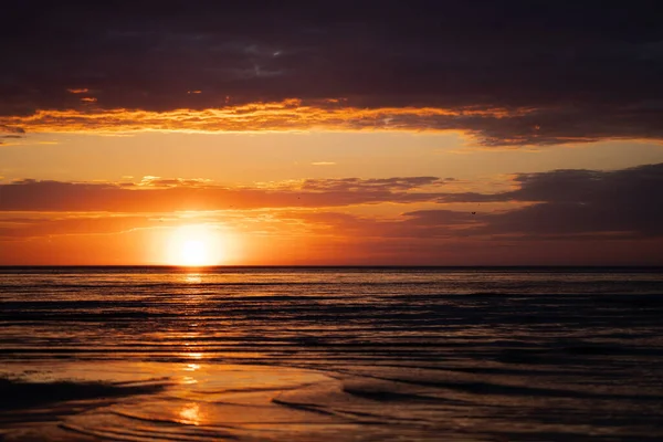 Beautiful Sunset Sea Red Sundown — Stock Photo, Image