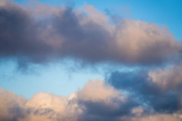 Puffy White Cloud Clear Blue Sky — Foto de Stock