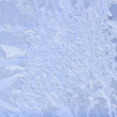 Kış penceresinde soğuk doğal desen