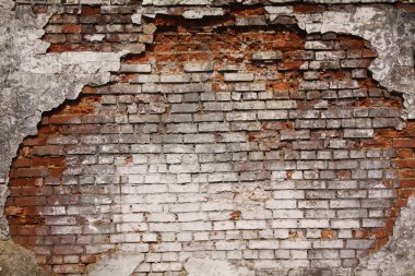 Kırmızı eski tuğla duvar