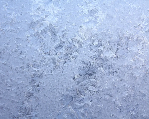 Patrón natural helado en la ventana de invierno — Foto de Stock