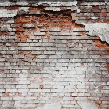 Kırmızı eski tuğla duvar