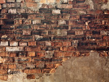 Kırmızı eski tuğla duvar