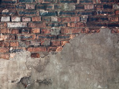 Kırmızı eski tuğla duvar