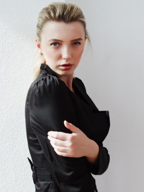 güzel genç moda kız portresi.