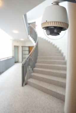 Yangın çıkış merdivenleri faaliyet cctv kamera