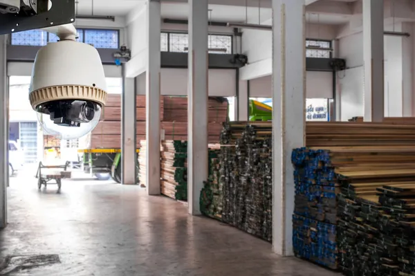 CCTV Camera Operating inside warehouse — Stock Photo, Image