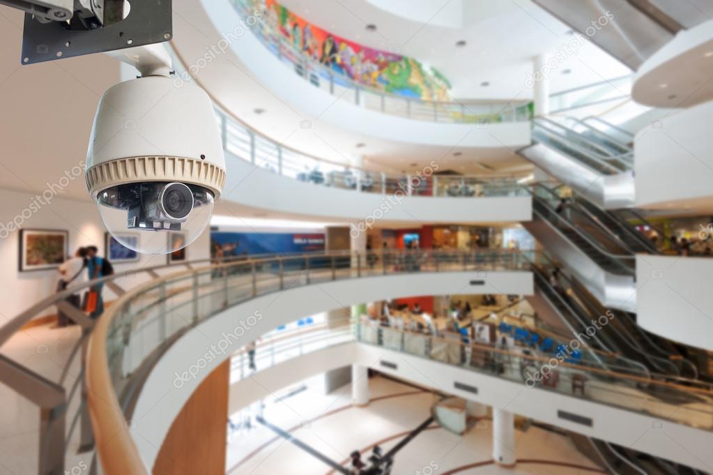 CCTV Camera Operating inside a station or department store