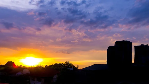 Twilight sky bij zonsondergang — Stockfoto