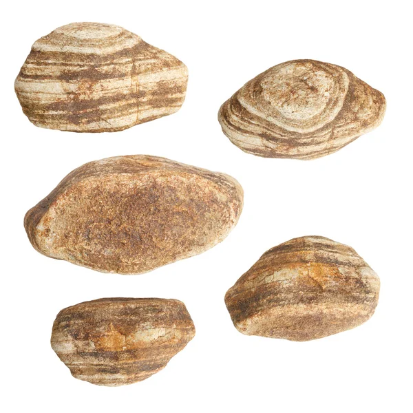 Beyaz arkaplanda izole kayalar