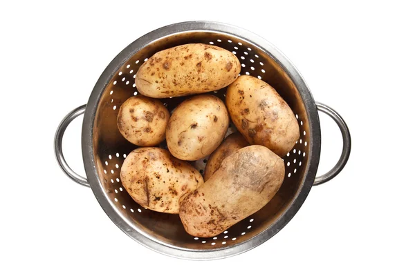 Potato in colander — Stock Photo, Image