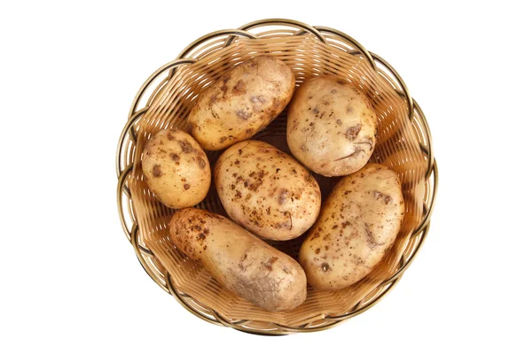 Potato în basket — Stock Photo, Image