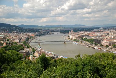 Szechenyi zincir köprü, Budapeşte,