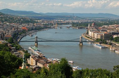 Szechenyi zincir köprü, Budapeşte,