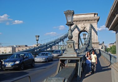 Szechenyi zincir köprü, Budapeşte, Macaristan