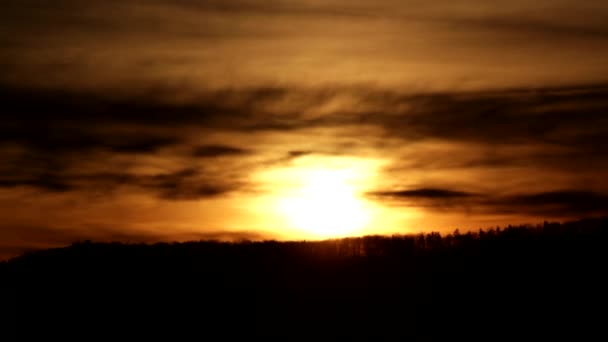 Cloudy sky at sunset — Stock Video