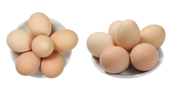 Тарелка с яйцами — стоковое фото