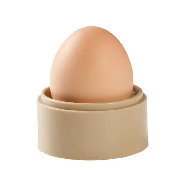 Gekookt ei in egg cup — Stockfoto